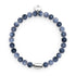 Bracelet en ormeau bleu denim x argent